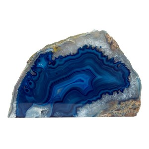 Agate candle holder - blue