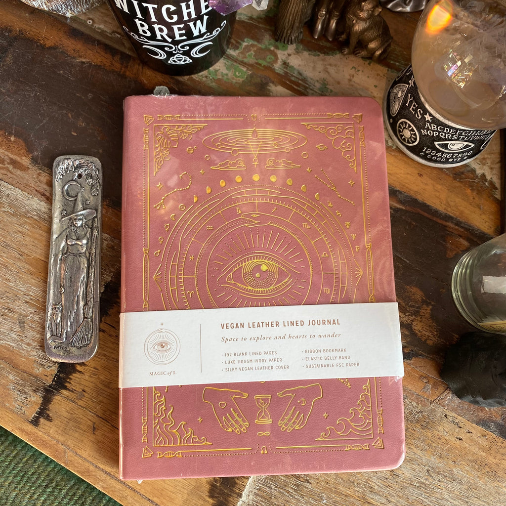 Vegan Leather Lined Journal; Rose - Magic of I