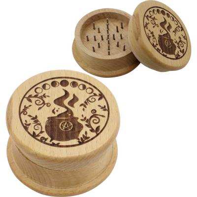 Wood grinder for herbs - cauldron