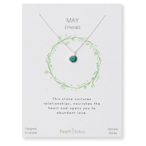 Birthstone Necklaces May Emerald