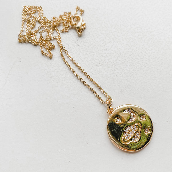 18K gold plated Necklace - solar system