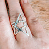 Deformed pentagram ring sterling silver