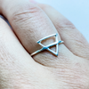 Ring element air/earth sterling silver
