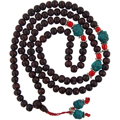 Mala Rosewood with Turquoise