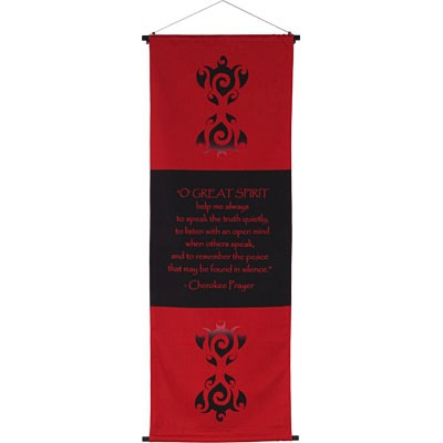 Banner Cherokee Prayer 15.5x48”