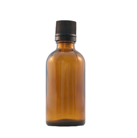 Bottle amber 50ml with black cap
