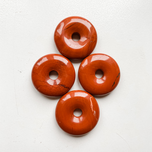 Donut/Pi disc red jasper 30mm
