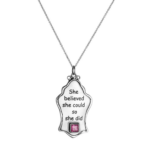 Necklace ‘she believed she could so she did’ sterling silver