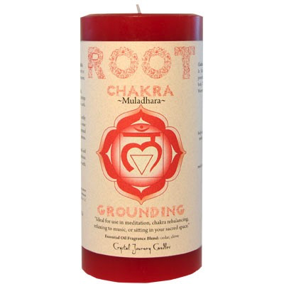 Chakra candle pillar - Root 3” x 6”