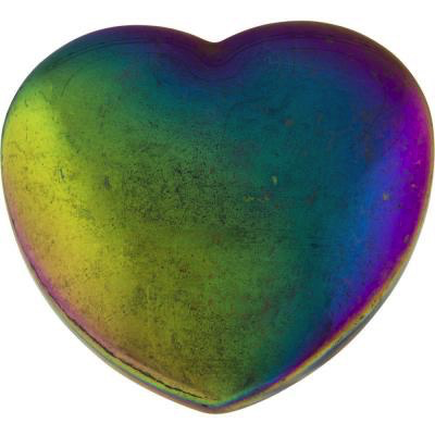 Rainbow hematite heart