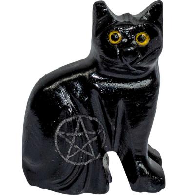 Black onyx cat with pentacle 1.5